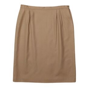 Vintage Pendelton Wool Skirt Womens 18 Fits Like 10 Midi Camel Tan Brown Beige